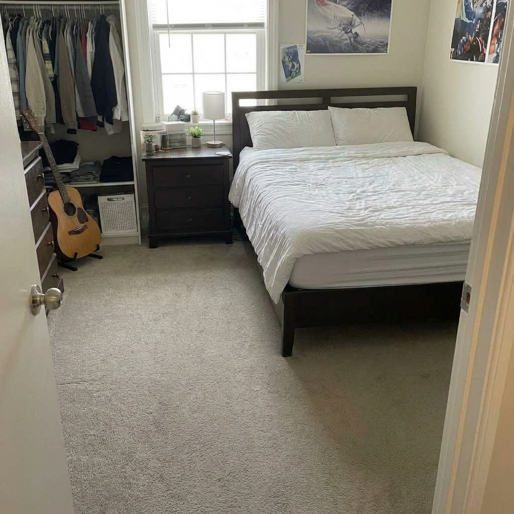 After: organized room